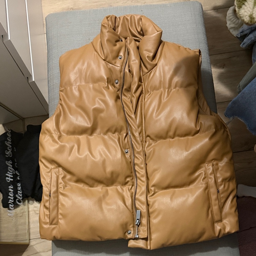 a new day Camel Puffer Vest
